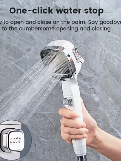 3-Mode High Pressure Shower Head