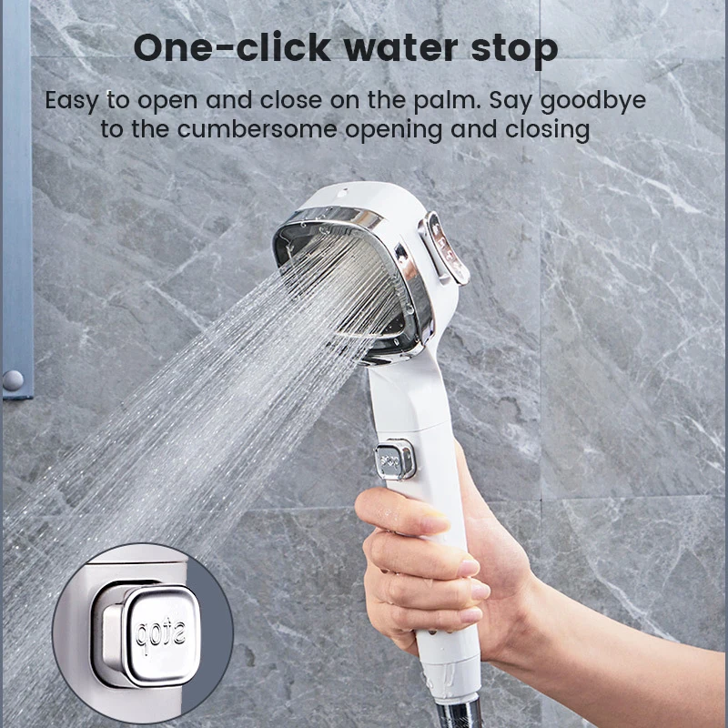 3-Mode High Pressure Shower Head