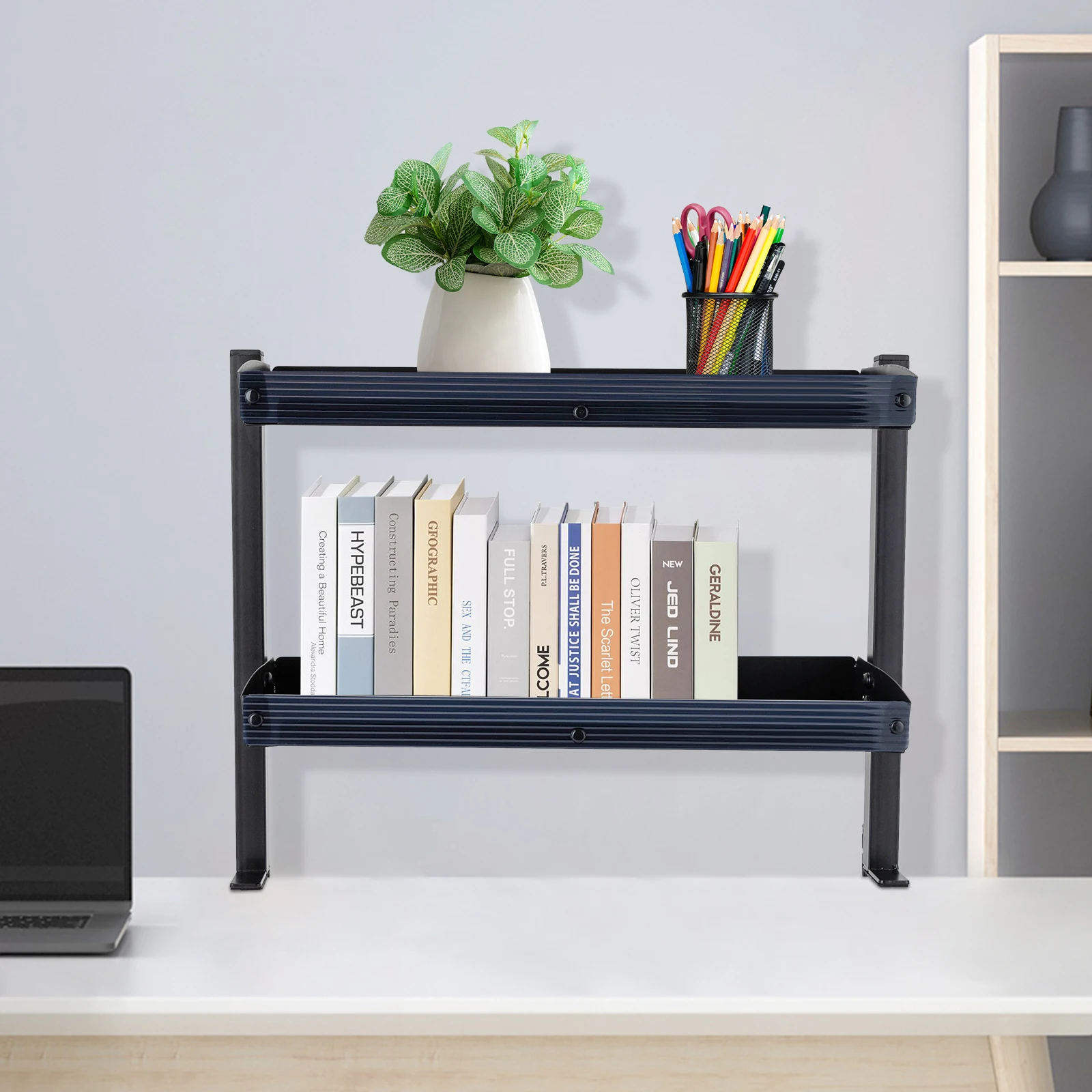 2-Tier Clamp-On Desk Shelf