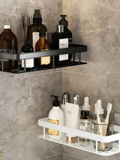 No-Drill Aluminum Shower Shelf