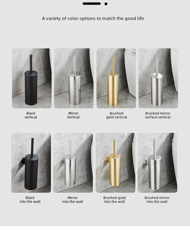 Wall-Mounted Stainless Toilet Brush Holder - Image 2