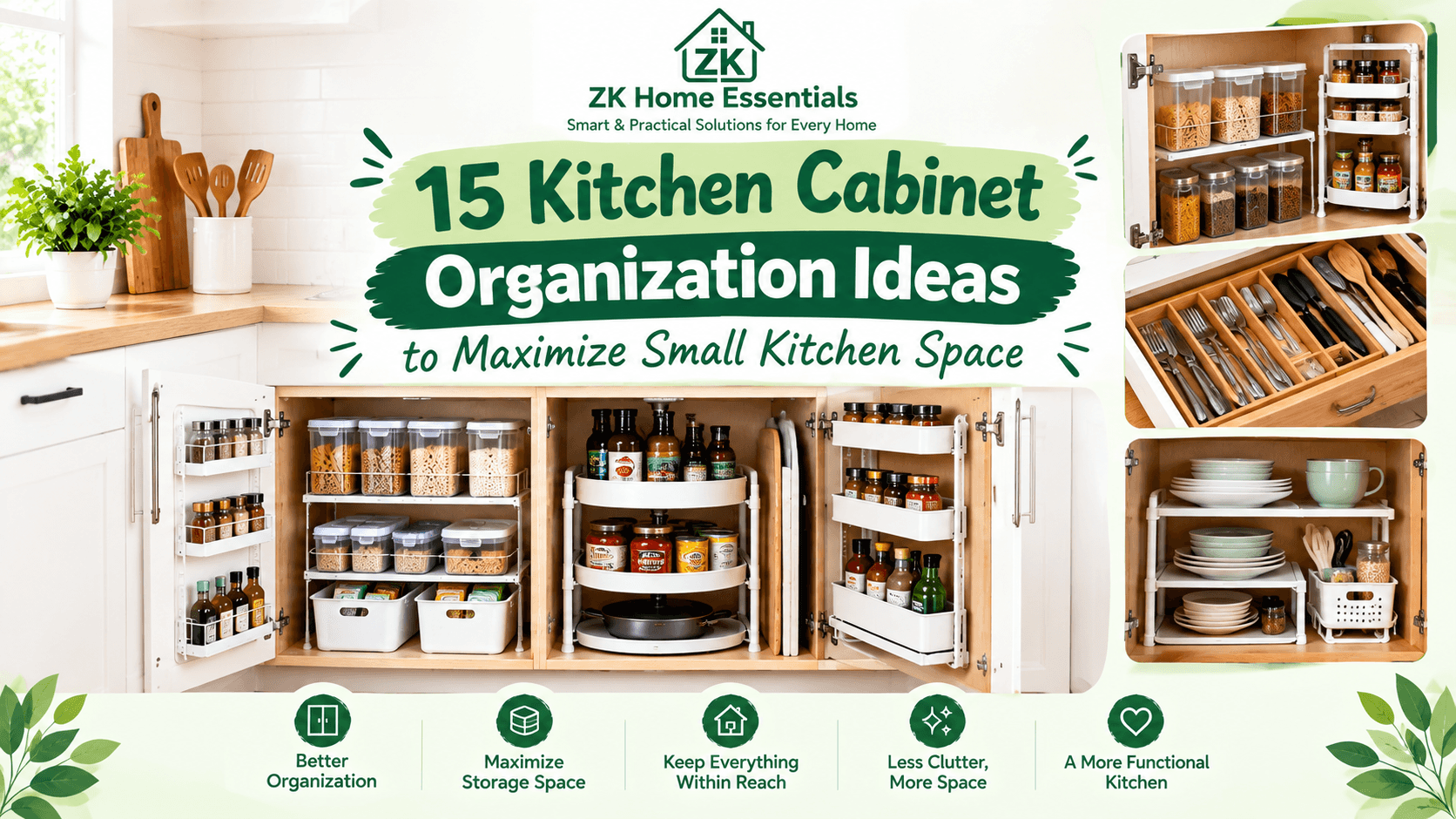 15 kitchen cabinet organization ideas to maximize small kitchen space