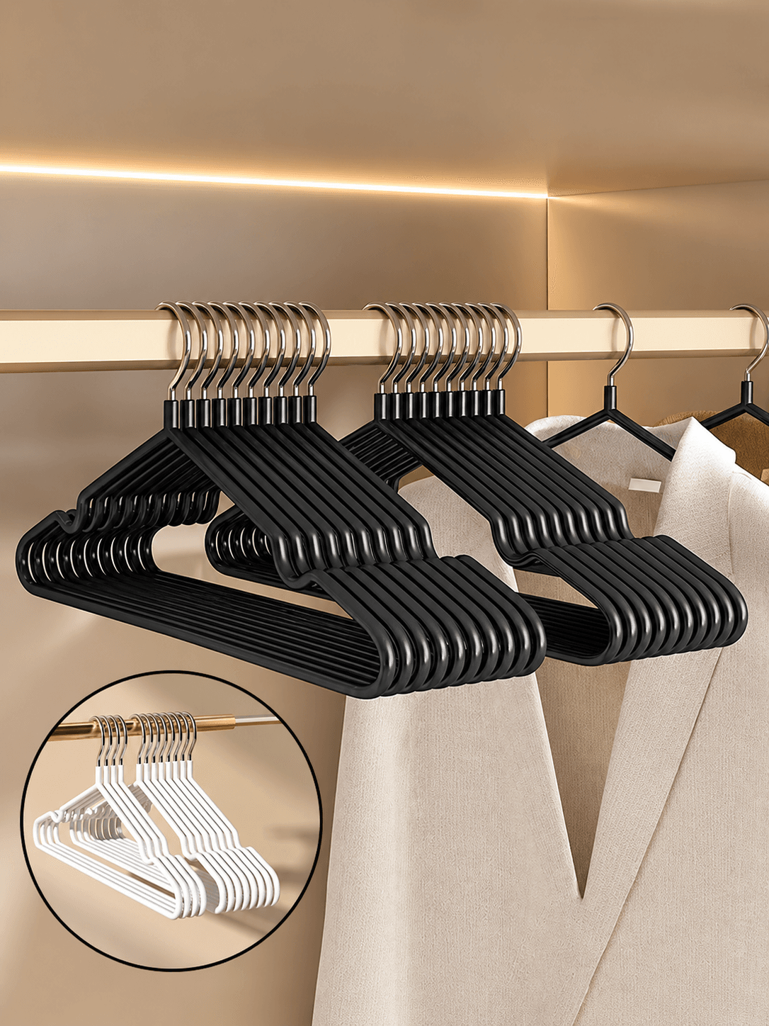 Space Saving Clothes Hangers | Slim Metal Non-Slip Closet Organizers