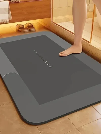 Diatomaceous Earth Bath Mat – Absorbent, Fast-Drying Bathroom Floor Mat
