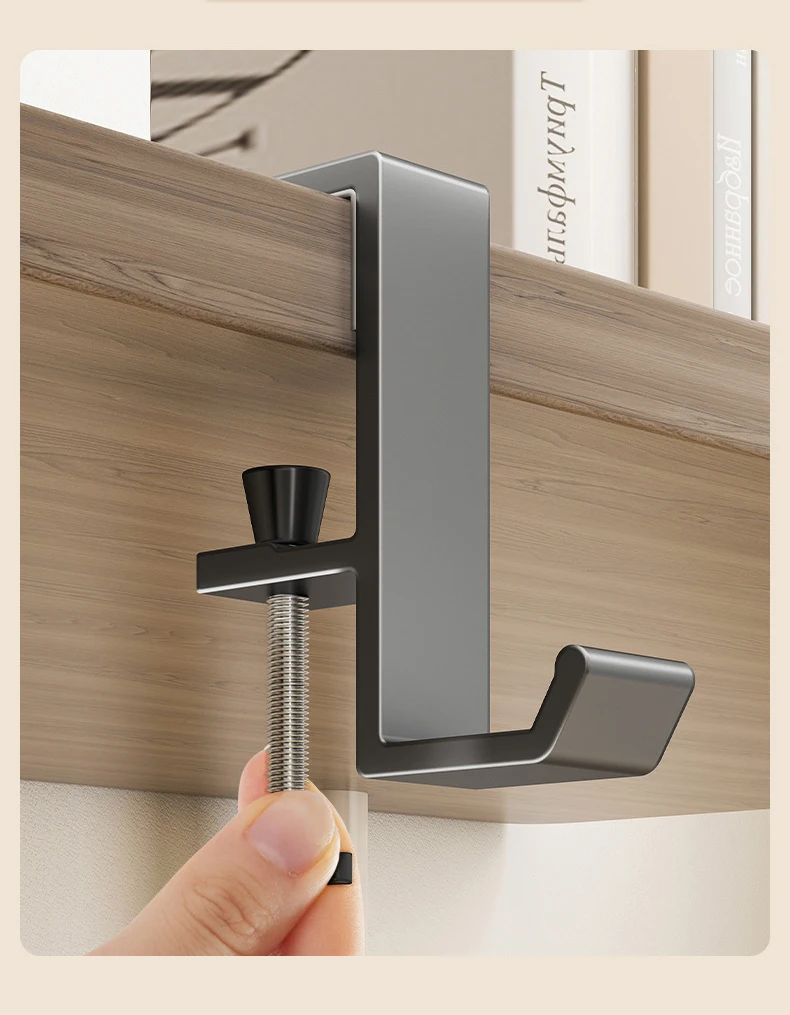 Punch-Free Hanging Bag Hook for Desk & Table Organization - Image 2