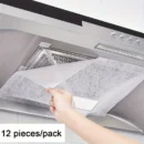 12-Pack Range Hood Filters – Oil-Absorbing Kitchen Vent Hood Covers
