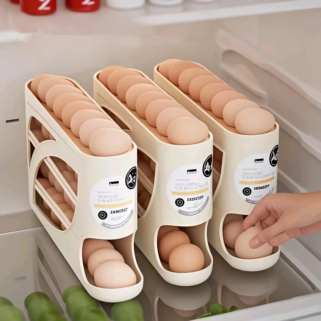 Egg Storage Container for Refrigerator – 3-Tier 24-Egg Organizer - Image 2
