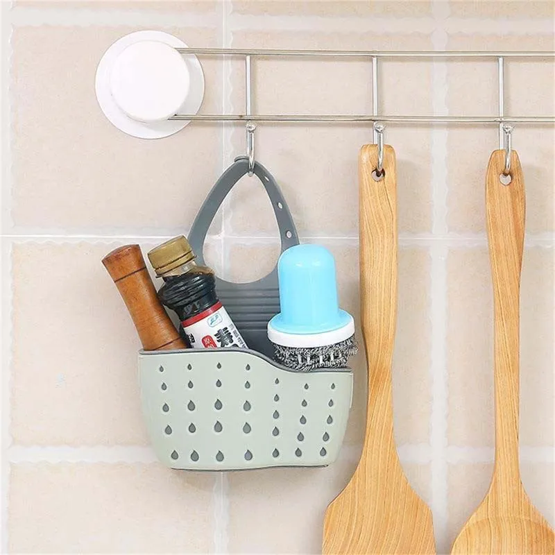 Sink Organizer Basket for Sponge, Soap & Scrubbers | Space-Saving Kitchen Storage - Image 2