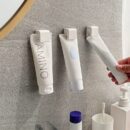 Wall-Mounted Toothpaste Holder for Bathroom Storage