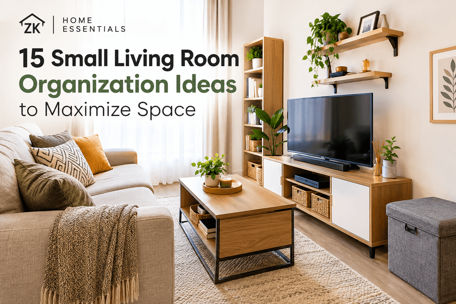 15 Small Living Room Organization Ideas to Maximize Space